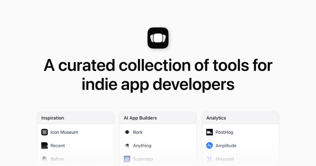 Indie App Tools | Curated tools for App Building, Design, Marketing, ASO & more